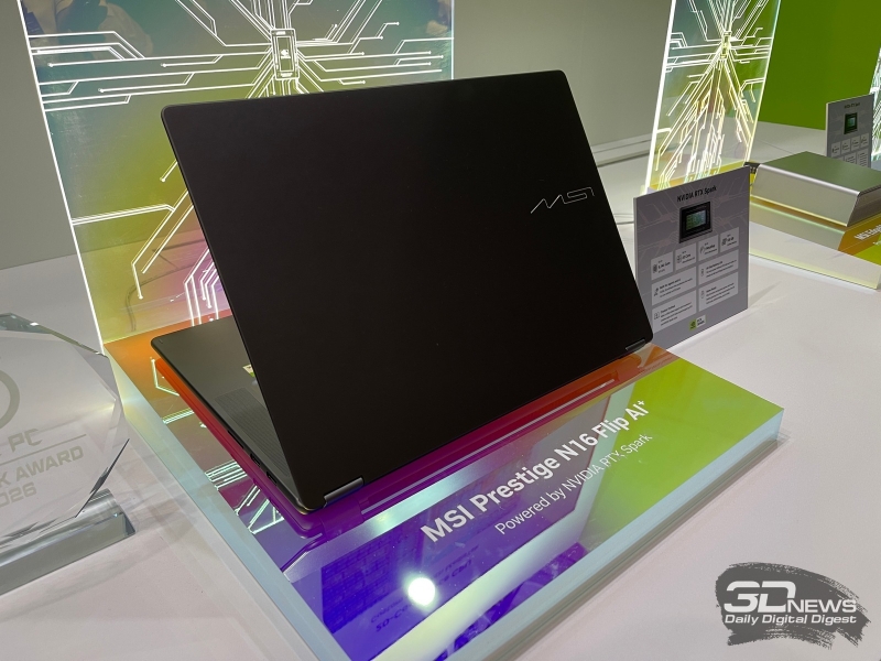 Репортаж со стенда MSI на Computex 2026: первый ноутбук на Nvidia RTX Spark, юбилейный Titan с RTX 5090 и другие новинки