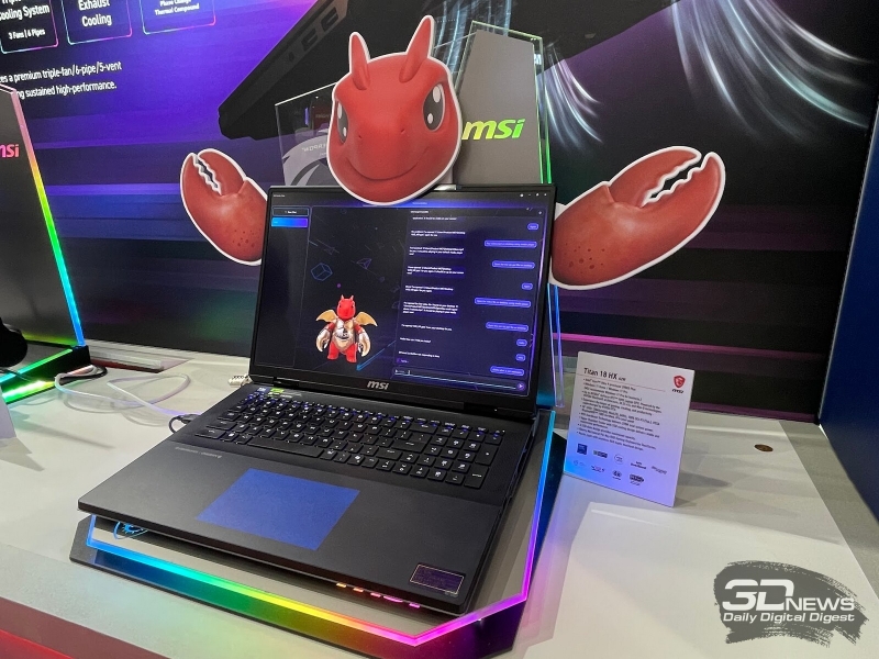 Репортаж со стенда MSI на Computex 2026: первый ноутбук на Nvidia RTX Spark, юбилейный Titan с RTX 5090 и другие новинки
