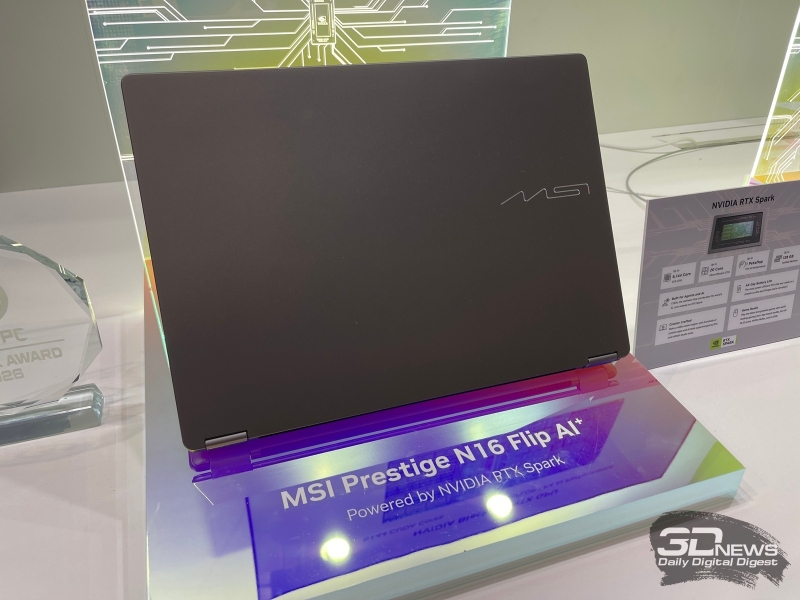 Репортаж со стенда MSI на Computex 2026: первый ноутбук на Nvidia RTX Spark, юбилейный Titan с RTX 5090 и другие новинки