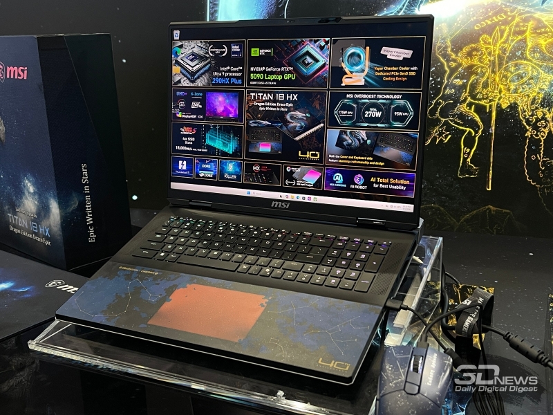 Репортаж со стенда MSI на Computex 2026: первый ноутбук на Nvidia RTX Spark, юбилейный Titan с RTX 5090 и другие новинки